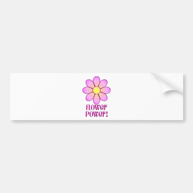 Autocollant De Voiture Flower power (Devant)