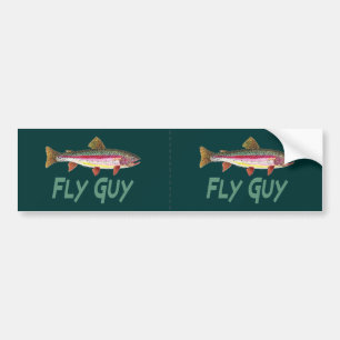 Autocollant De Voiture Fly Fly de truite arc-en-ciel