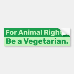 Autocollant De Voiture For Animal Rights, Be a Vegetarian