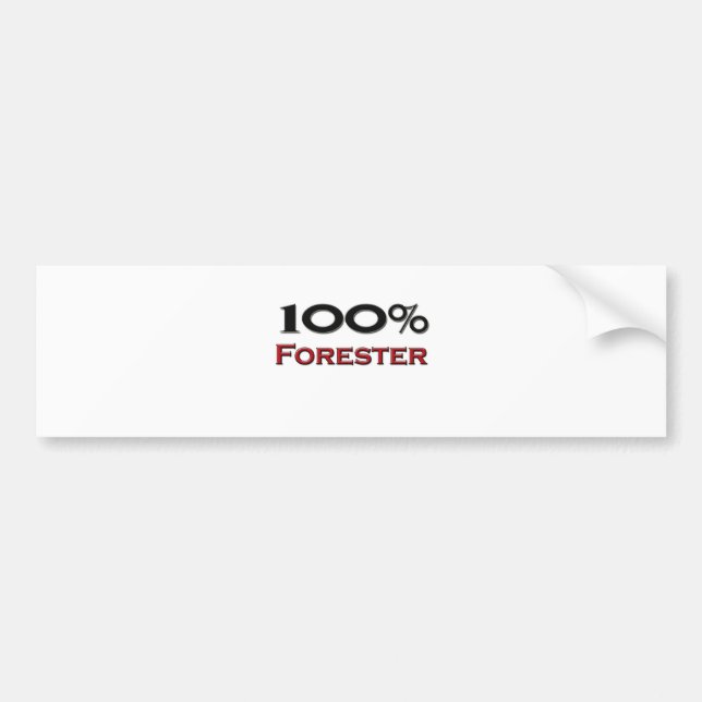 Autocollant De Voiture Forestier de 100 pour cent (Devant)