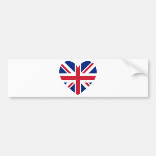 Autocollant De Voiture Forme cardiaque Union Jack