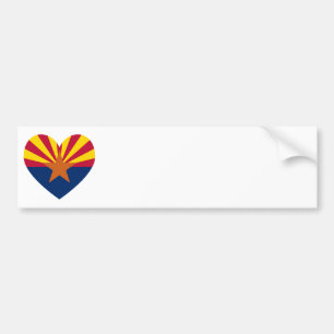 Autocollant De Voiture Forme de coeur du drapeau de l'Arizona