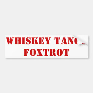Autocollant De Voiture Fox-trot de tango de whiskey
