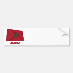 Autocollant De Voiture Français de Drapeau Maroc avec le nom en