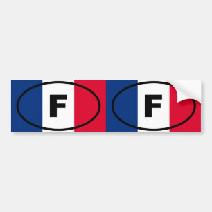 Autocollant De Voiture France - F - ovale européen