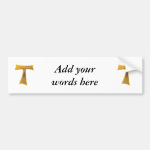 Autocollant De Voiture Franciscan Tau