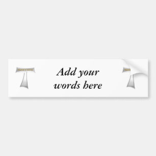 Autocollant De Voiture Franciscan Tau Cross Paix et bon argent et or