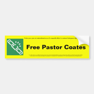Autocollant De Voiture Free Pastor Coates Bumper Sticker