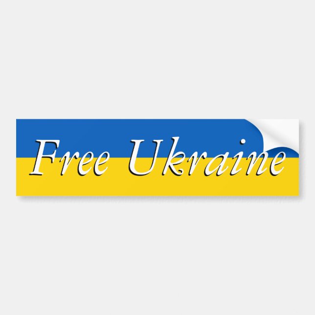 Autocollant De Voiture Free Ukraine (Devant)