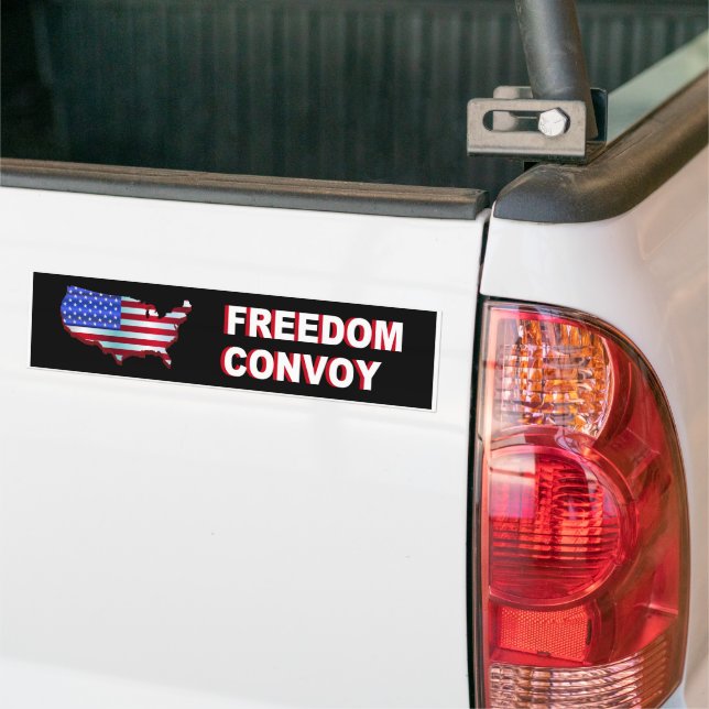 Autocollant De Voiture Freedom Convoy USA Flag (Sur camion)