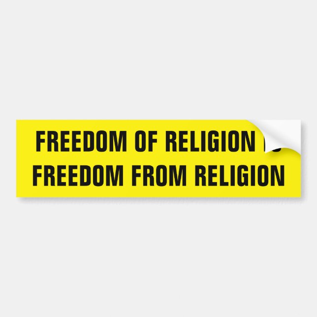 AUTOCOLLANT DE VOITURE FREEDOM FROM RELIGION (Devant)
