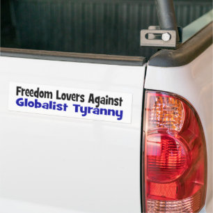 Autocollant De Voiture Freedom Lovers Against Globalist Tyranny