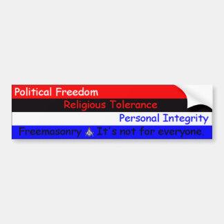 Autocollant De Voiture FreemasonryItsNotForEveryone