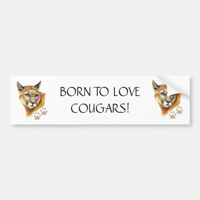 AUTOCOLLANT DE VOITURE FREIN DE COUGARS FUNNY COUGAR QUOTE ART (Devant)