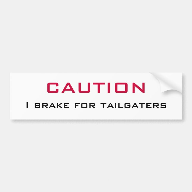 Autocollant De Voiture Frein   de la PRÉCAUTION I pour Tailgaters (Devant)