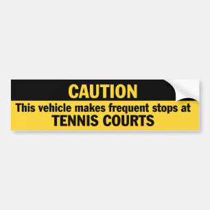 Autocollant De Voiture Fréquentez les arrêts (le tennis)