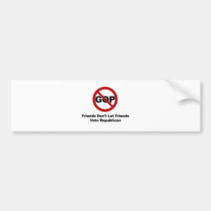 Autocollant De Voiture Friends Don't Let Friends Vote Republican