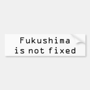 Autocollant De Voiture Fukushima n'est pas fixe