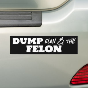 Autocollant De Voiture Fun Dump Elon et le Felon