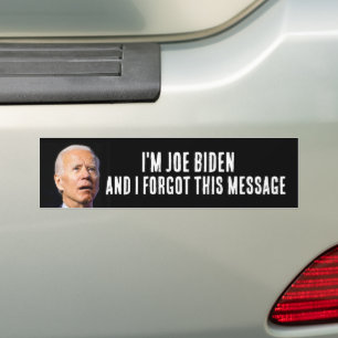 AUTOCOLLANT DE VOITURE FUNNY JOE BIDEN