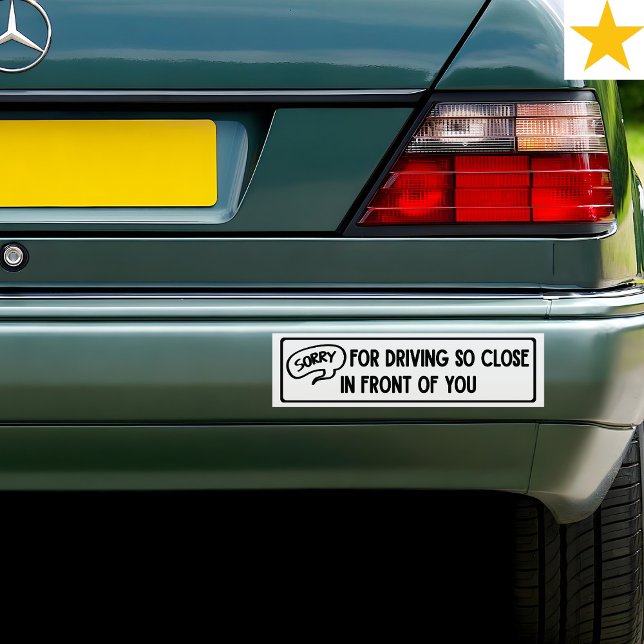 Autocollant De Voiture Funny Phrase Follow Too Close Driving Joke   (Créateur téléchargé)