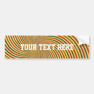 Autocollant De Voiture Funny Retro Grunge Swirl + votre idée