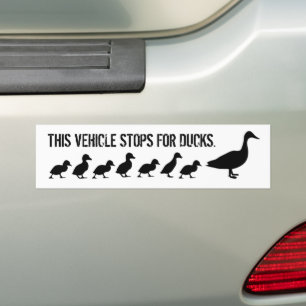 Autocollant De Voiture Funny This Vehicle Stops for Ducks