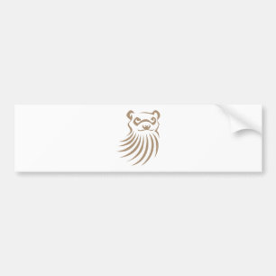 Autocollant De Voiture Furet aux pieds noir dans le style chic de dessin