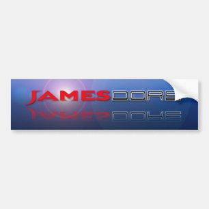 Autocollant De Voiture Fusée bleue de lense de logo de James Dore