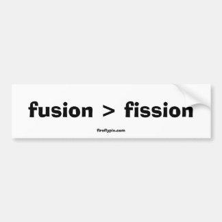 Autocollant De Voiture fusion > fission