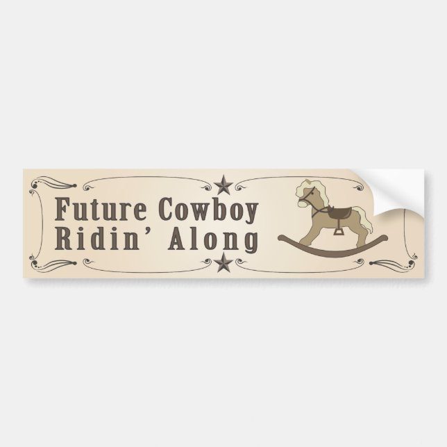 Autocollant De Voiture Futur cowboy (Devant)