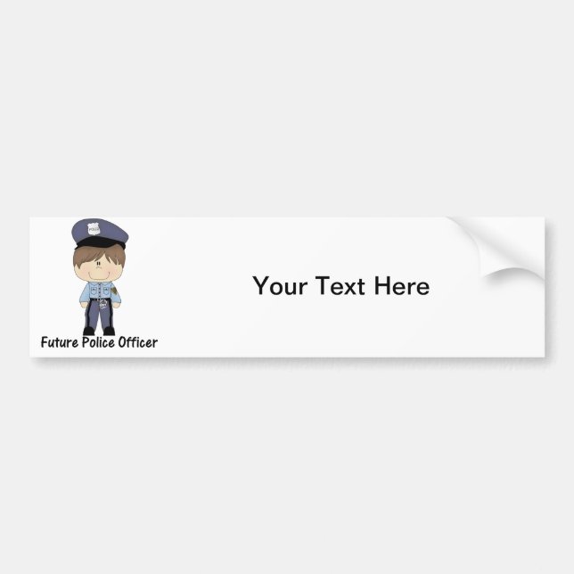 Autocollant De Voiture futur policier (garçon) (Devant)