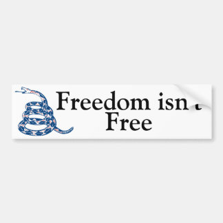 Autocollant De Voiture Gadsden - liberté n'est pas libre - ajoutez votre