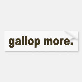 Autocollant De Voiture Galopez plus d'adhésif pour pare-chocs