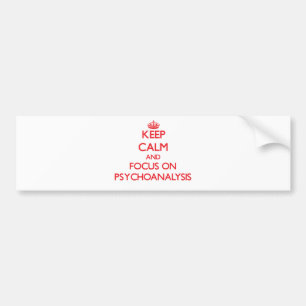 Autocollant De Voiture Gardez le calme et le foyer sur la psychanalyse