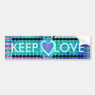 Autocollant De Voiture Gardez-le simple : Cyan Heart & Clarity Art Motif