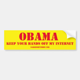 AUTOCOLLANT DE VOITURE GARDEZ VOS MAINS DE MON OBAMA INTERNET