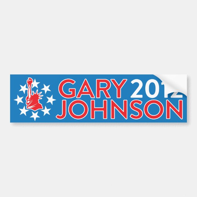 Autocollant De Voiture Gary Johnson 2012 (Devant)