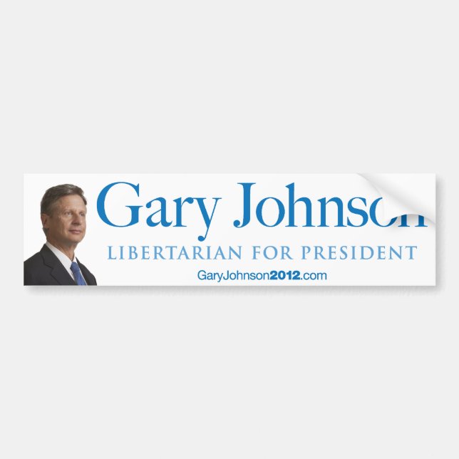 Autocollant De Voiture Gary Johnson pour le président (Devant)
