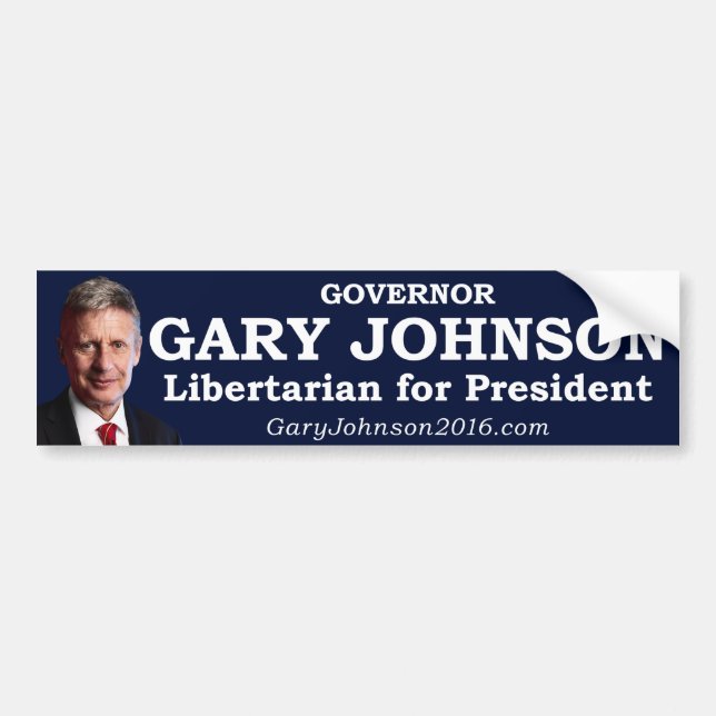 Autocollant De Voiture Gary Johnson pour le président (Devant)