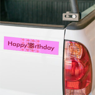 Autocollant De Voiture Gâteau d'anniversaire floral pour elle / Filles Ar