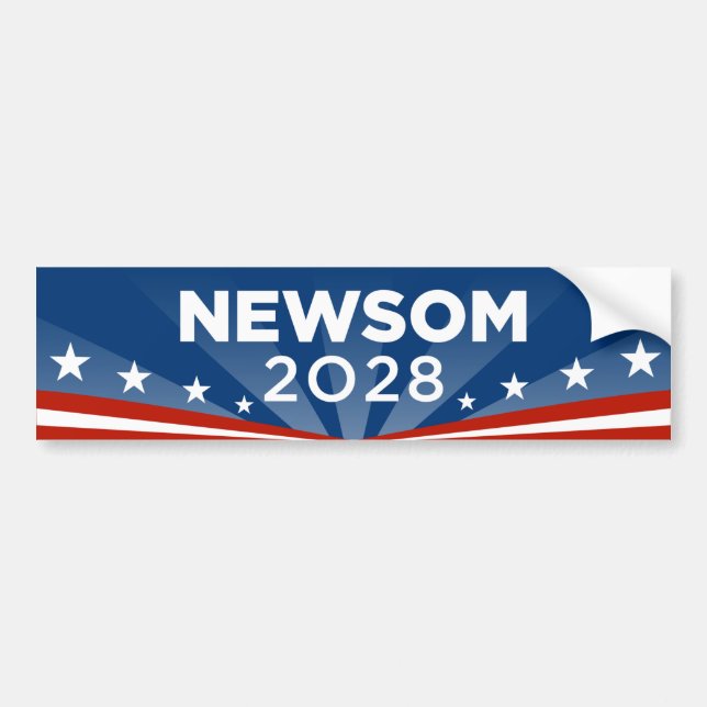 Autocollant De Voiture Gavin Newsom 2028 (Devant)
