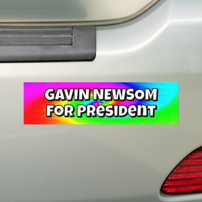 Autocollant De Voiture Gavin Newsom pour le président (En voiture)