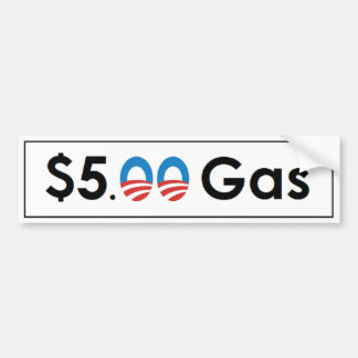 Autocollant De Voiture Gaz de $5 Obama