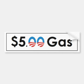 Autocollant De Voiture Gaz Obama des cinq dollars