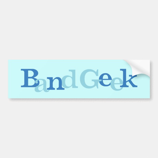 Autocollant De Voiture Geek de bande (Devant)