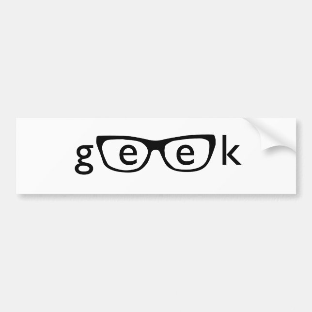 Autocollant De Voiture Geek (homonymie) (Devant)
