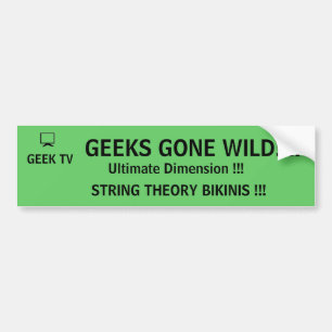 Autocollant De Voiture Geeks fou ! - un adhésif pour pare-chocs du GEEK