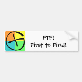 Autocollant De Voiture Geocaching FTF - Bumpersticker