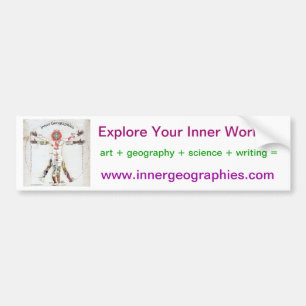 Autocollant De Voiture Géographies intérieures Bumpersticker